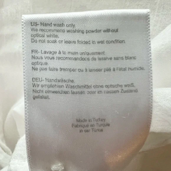 Anine Bing Women’s 100% Cotton White Ruffle Neck Tuxedo Button Down Size Small - Picture 7 of 8